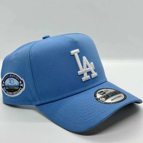 【海外限定モデル】 NEWERA 9FORTY Dodgers ドジャース キャップ スカイブルー スナップバック ①