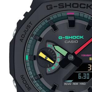 G-SHOCK Multi Fluorescent color 蛍光色デザイン ソーラー Bluetooth アナデジ 反転液晶 ブラック メンズ 腕時計GA-B2100MF-1AJF新品の画像3
