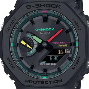G-SHOCK Multi Fluorescent color 蛍光色デザイン ソーラー Bluetooth アナデジ 反転液晶 ブラック メンズ 腕時計GA-B2100MF-1AJF新品の画像2