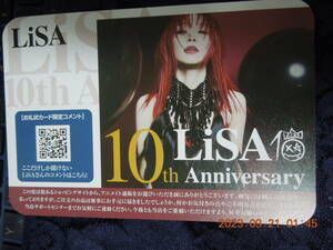 LiSA アニメイトオンラインショップ お礼状カード / 10th Anniversary
