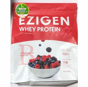 イジゲン　ホエイプロテイン　ミックスベリー風味　1000g 1kg ezigen　ダイエット　健康食品　ビタミン　グロリアス製薬