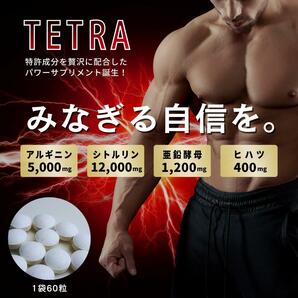 ◆テトラ 60粒 3袋 TETRA シトルリン アルギニン 亜鉛 酵母 ヒハツ サプリメント 新品の画像5