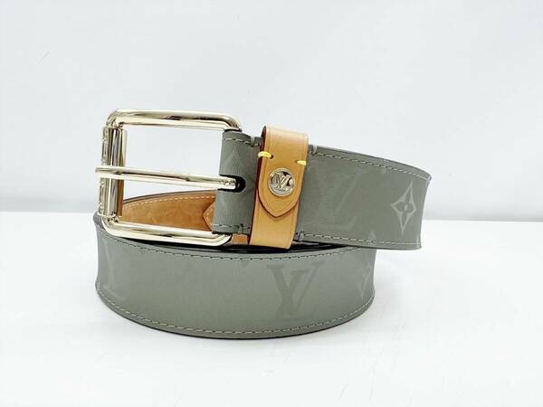 美品　Louis Vuitton　ルイヴィトン　モノグラム　チタニウム　サンチュールヴォヤジャー　35ｍｍ　ベルト　100/40　MP043