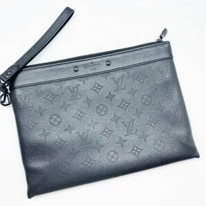 美品 Louis Vuitton ルイヴィトン モノグラムシャドウ ポシェット  トゥ ゴー クラッチバッグ M81570 RFIDチップの画像1
