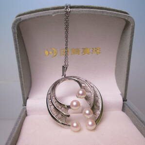 ☆TASAKI SILVER 本真珠のペンダントネックレス 共ケース付 正規品 田崎真珠の画像1