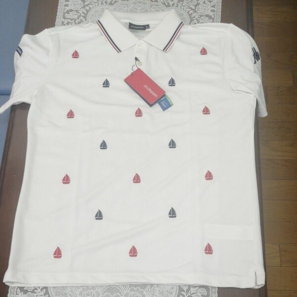 新品　カッパ　kappa 　ゴルフポロシャツ　サイズ、L 　ホワイト　価格、8,500円+税