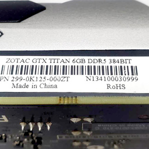 「1000円スタート」動作美品 NVIDIA ZOTAC GTX TITAN 6GB DDR5 384BIT グラフィックカードの画像5