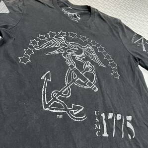 米軍放出品 Tシャツ  USMC 半袖Tシャツ 1775 MARINE おしゃれBLACK (INV J#10)の画像2