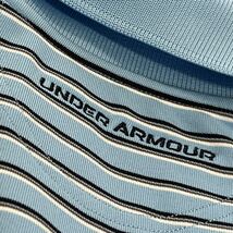 米軍放出品 Tシャツ　UNDER ARMOUR アンダーアーマー ポロシャツ　おしゃれ　ゴルフ　ライトブルー　MEDIUM (INV U05)_画像4