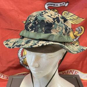 米軍放出品 海兵隊 米軍実物 USMC ウッドランドマーパット ブーニーハット キャンプ MEDIUM (INV T27)の画像1