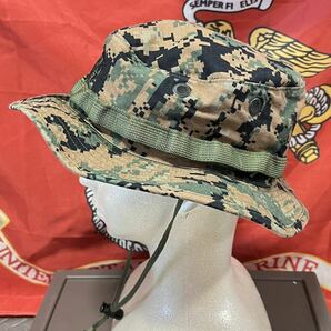 米軍放出品 海兵隊 米軍実物 USMC ウッドランドマーパット ブーニーハット キャンプ MEDIUM (INV T27)の画像2