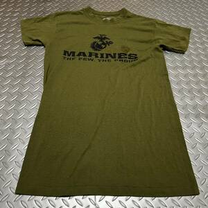 沖縄　米軍放出品 DUKE MARINE Tシャツ　おしゃれ　OD SMALL (INV K#71)