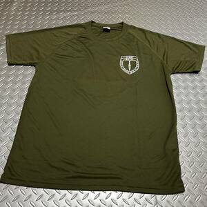 米軍放出品 　Tシャツ MEDIUM MARINES サバゲー　OD トレーニング　ランニング　 (INV L#49)