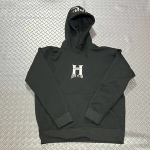 米軍放出品 長袖　パーカー　フード付き　HANSEN おしゃれ　サバゲー　ランニング　BLACK MEDIUM 冬服　冬服準備　(INV W01)