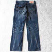 リーバイス LEVI'S 502 ジーンズ W34 デニムパンツ ビンテージ加工 ヒビ革パッチ フラップポケット ジップポケット メンズ 大きいサイズ_画像5