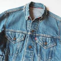 希少な米国製 リーバイス 70411 デニムジャケット LEVI'S ジージャン ヴィンテージ S程度 メンズ_画像2