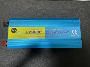 LVYUAN （リョクエン） インバーター 正弦波 24V 2000W 最大4000W DC24V （直流） AC100V （交流） 変換 50HZ 60HZ カーインバー?