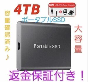 外付けポータブル ストレージ SSD4TB