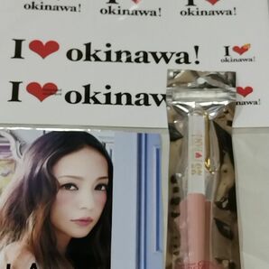 匿名発送　未開封　安室奈美恵花火大会　ステッカー　＆フローティングペン 未開封品　ピンク　オマケ　(ReVIA　チラシ)