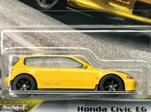 HW Hot WHeels ホットウィール FAST TUNERS FAST & FURIOUS Honda Civic ホンダ シビック EG EG6 ワイルドスピード ワイスピ イエロー_画像3