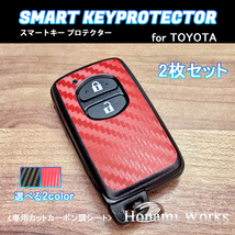 匿名・保証有♪ 160 フィールダー スマートキー 保護 カバー 2セット (キー2個分) カーボン プロテクター スクラッチガード シート_画像8