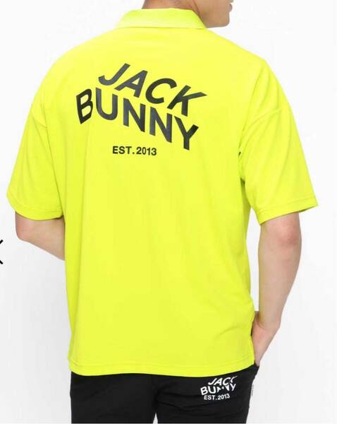 新品正規品　ジャックバニー　パーリーゲイツ　サイズ4 ビッグサイズ　ポロシャツ　ライム　シワになりにくい鹿の子　送料無料　現行品