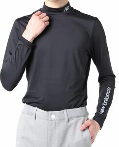新品正規品　ニューバランスゴルフ　サイズ6 高機能　モックネックシャツ　ブラック　UV対策　超ストレッチ　真夏に　送料無料　ツルツル
