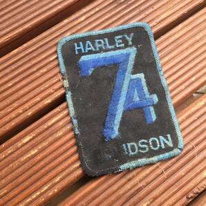 【70's Harley-Davidson 74 ワッペン】ビンテージ ハーレー ショベル パンの画像1