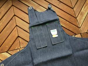 [70's Oshkosh Denim apron ] Vintage overall change button 