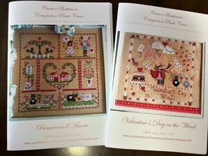 CUORE E BATTICUORE Cross stitch design 2 point set * free shipping *