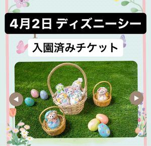 4月2日 ディズニーシー　入園済み　オンラインショッピング用　グッズ購入用　チケット