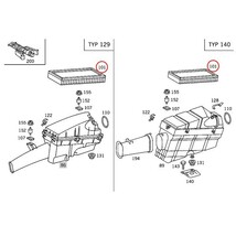 純正OEM Hengst製 ベンツ Sクラス W140 300SE S280 S320 エアフィルター/エアクリーナー/エアエレメント M104 エンジン用 0030947204_画像2