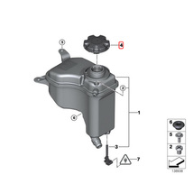MEYLE製 BMW E90 E91 E92 E93 320i 323i 325i 325xi 330i 330xi 335i リザーバーサブタンクキャップ 17117639020 17117521071_画像2