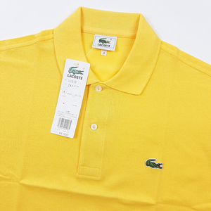 デッドストック LACOSTE ラコステ 大沢商会 L1212 ポロシャツ ナゲット 黄系 文字ワニ