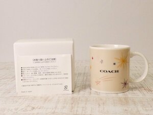 コーチ　COACH　★スター　マグカップ【L's/ホワイト/新品】b4C