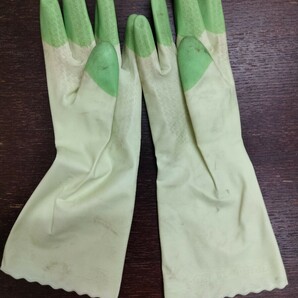 エステー指先強化 ビニール手袋 ゴム手袋 Mサイズ 中厚手の画像1
