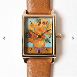 Art hand Auction ゴッホ ひまわり オリジナル絵画ウォッチ アナログ腕時計 ブルーブルーエ Bleu Bleuet, レディース腕時計, アナログ(クォーツ式), その他