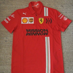 “2021” フェラーリ F1 チーム支給品　クルー用　ポロシャツ　 MISSION WINNOW M サイズ