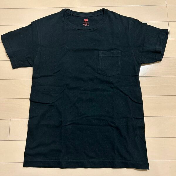 HANES ヘインズ Premium プレミアム 半袖Tシャツ m Tシャツ トップス 黒 ブラック
