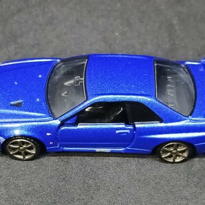 ◆トミカプレミアム(1/62)◆日産・スカイラインGT-R・V-specⅡ Nur(R34/青メタ)◆箱なし/ルース/ジャンク★夢屋TP064★の画像5