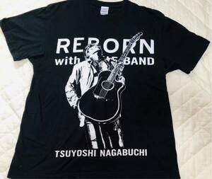 1点限り！貴重なLサイズ！TSUYOSHI NAGABUCHI 長渕剛 Tシャツ 2022 REBORN ライブ グッズ ブラック ツアーTシャツ！バンドTシャツ