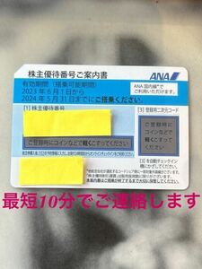 ANA 株主優待券 5/31まで 番号通知 使用保証 全日空