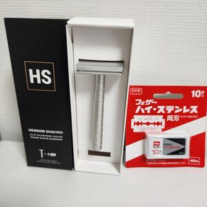 Henson shaving 髭剃り 替刃 フェザー ハイスレンレス 付