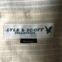 美品 LYLE&SCOTT ゴルフ グラフチェックシャツ ロイヤルワラント 日本製 ボタンダウン ライル＆スコット_画像8