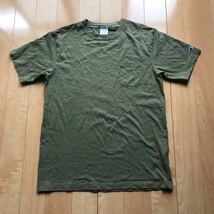 チャンピオン ポケットTシャツ コットン 袖ロゴ 半袖 Champion カーキ XL_画像1