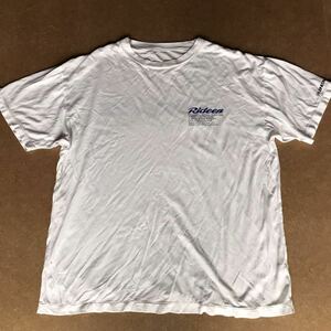 7-8 ダンロップ ライディーン Tシャツ DUNLOP ホワイト ブルー ロゴTシャツ 半袖
