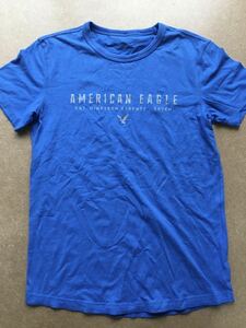 American Eagle アメリカンイーグル ロゴTシャツ ブルー Sサイズ