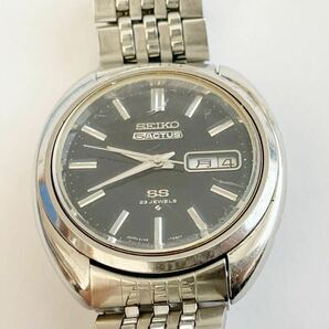 【ジャンク】No、01 SEIKO 5 セイコーファイブ アクタス 6106-7470 23石 メンズウォッチ SS 自動巻 動作品 現状渡し 黒文字盤 の画像8