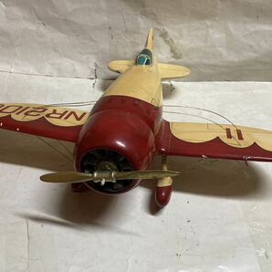 保管品 ジービーレーサー gee bee racer NR2100 紅の豚 当時物 昭和レトロ 飛行機 ブリキ玩具 ビンテージ 横37cm 縦26cmの画像1