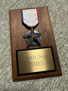 実物　LAPD Police star medal ロス市警　ポリススター勲章　ロサンゼルス市警察　勲章 バッジ 記章 FBI SFPD NYPD USMS